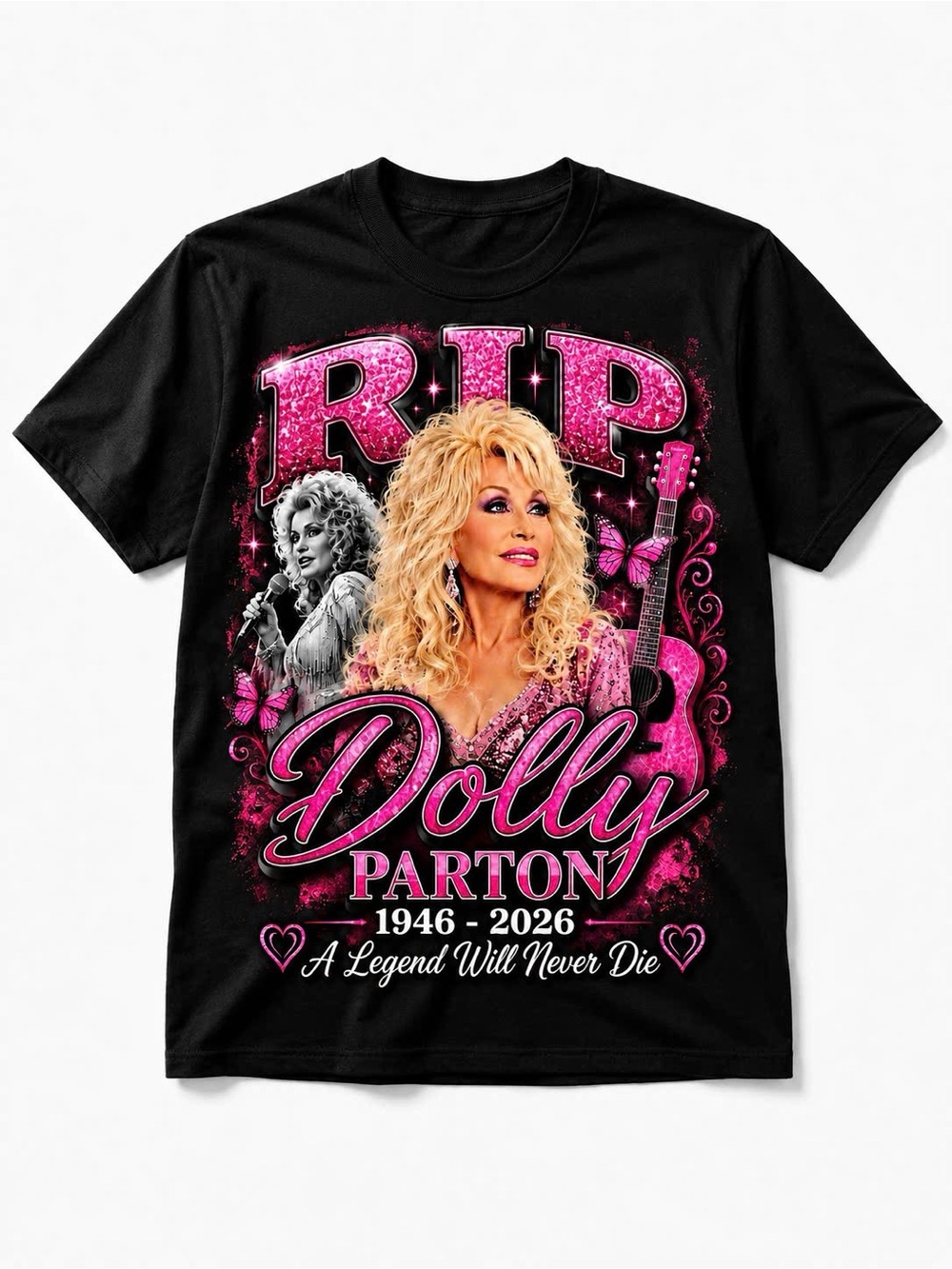 Dolly Tribute Graphic Tee, Dolly Parton Country Music T-Shirt